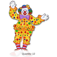 12 Pack Bulk Jointed Circus Clown
