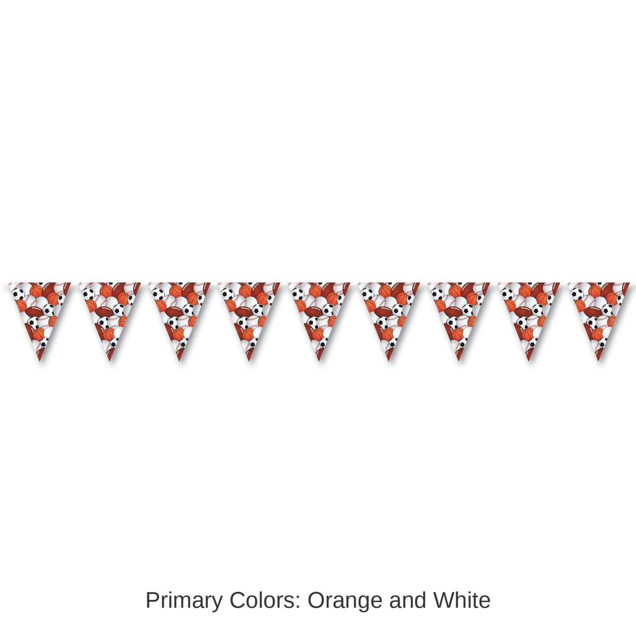 12 Pack Bulk Sports Party Pennant Banner