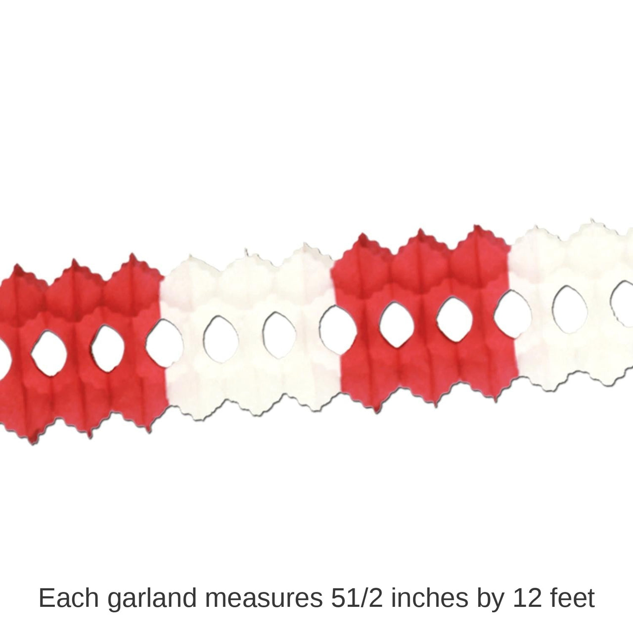 12 Pack Bulk Valentine's Day Arcade Garland - red/white