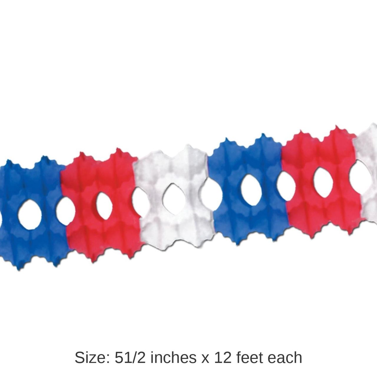 12 Pack Bulk Arcade Party Garland - red - white - blue