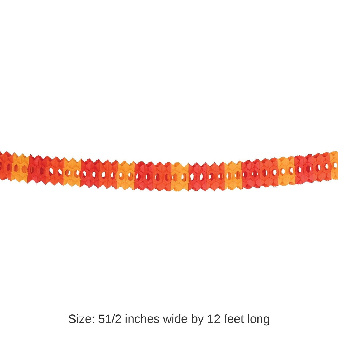 12 Pack Bulk Thanksgiving Packaged Arcade Garland - golden-yellow - orange - red
