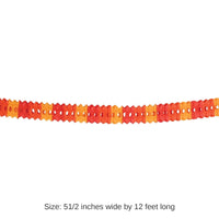 12 Pack Bulk Thanksgiving Packaged Arcade Garland - golden-yellow - orange - red