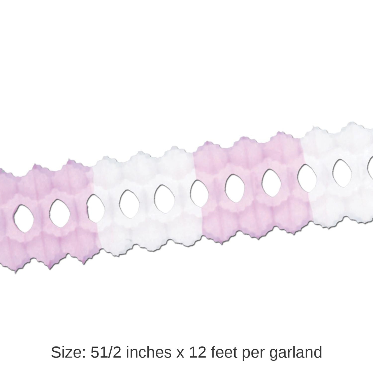 12 Pack Bulk Packaged Party Arcade Garland - pink/white