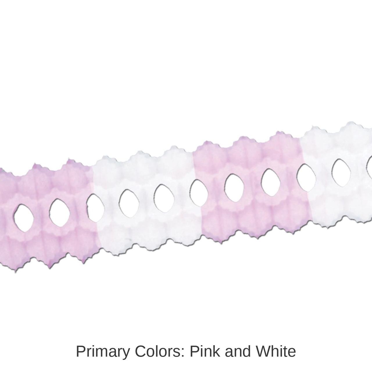 12 Pack Bulk Packaged Party Arcade Garland - pink/white