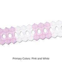12 Pack Bulk Packaged Party Arcade Garland - pink/white