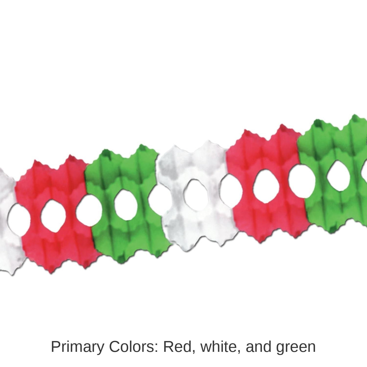 12 Pack Bulk Fiesta Packaged Arcade Garland - red - white - green