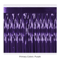 6 Pack Bulk 1-Ply Metallic Party Fringe Drape - purple
