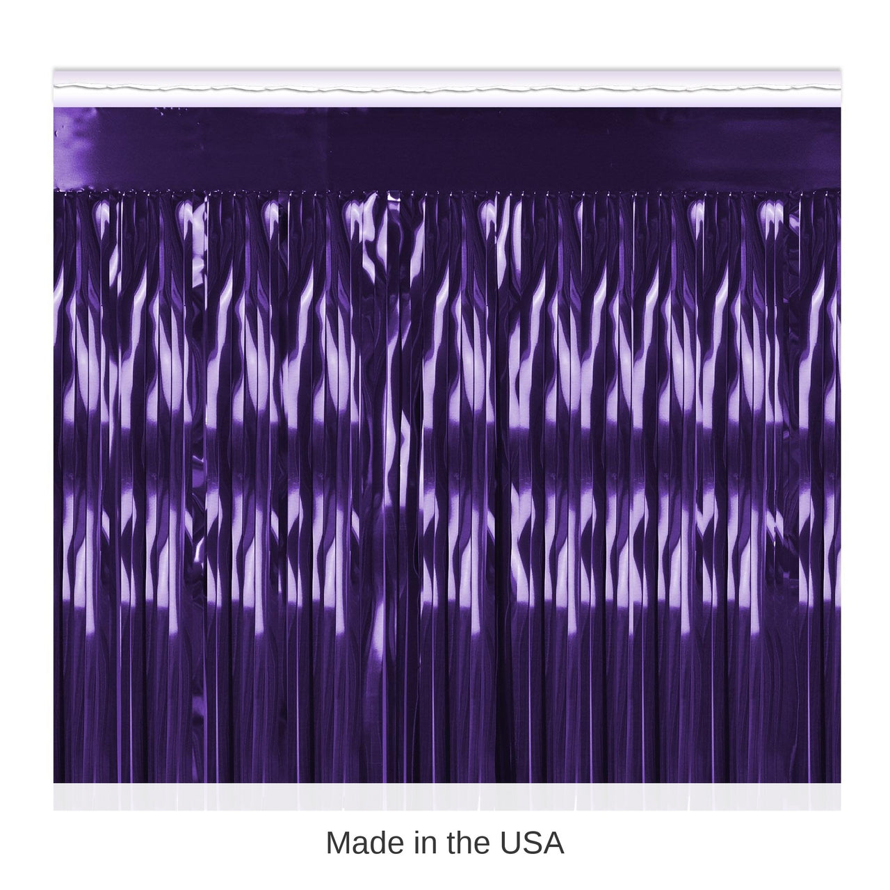 6 Pack Bulk Packaged 1-Ply Metallic Party Fringe Drape - purple