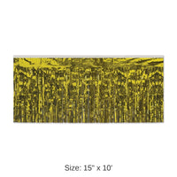 6 Pack Bulk Packaged 2-Ply Party Metallic Fringe Drape - gold