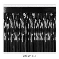Bulk 6 Pack Black Bulk Packaged 1-Ply Metallic Party Table Skirt