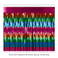 6 Pack Bulk Bright Metallic Table Skirting Fiesta, Mexican & Intl. Decor