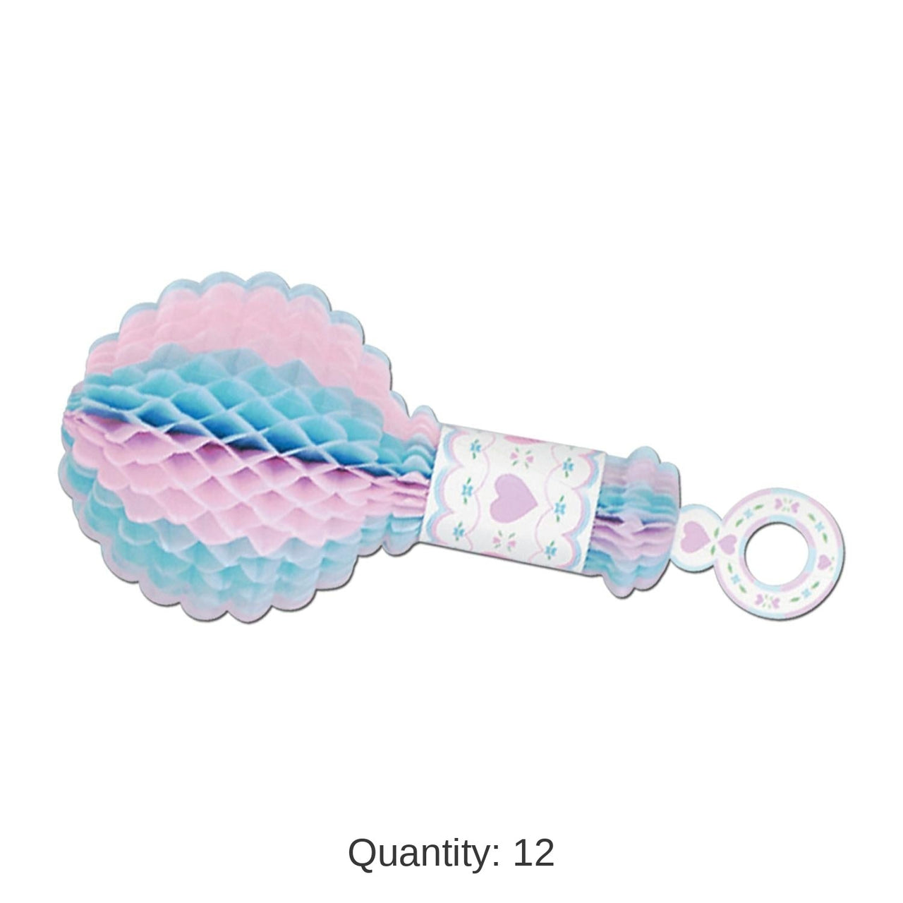 12 Pack Bulk Tissue Rattle Decoration
