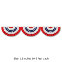 12 Pack Bulk Jointed Patriotic Bunting Party Cutout