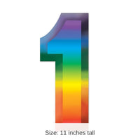 24 Pack Bulk Multi-Color Plastic 3-D Party Number 1