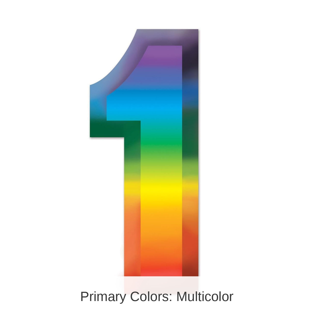 24 Pack Bulk Multi-Color Plastic 3-D Party Number 1