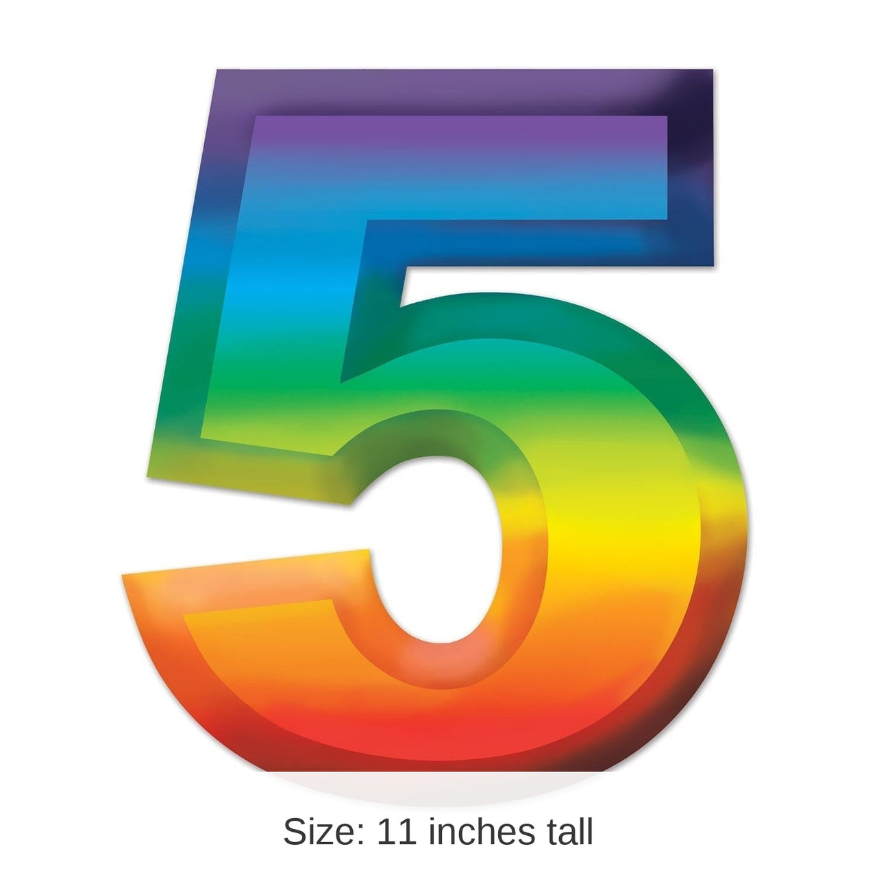24 Pack Bulk Multi-Color Plastic 3-D Party Number 5