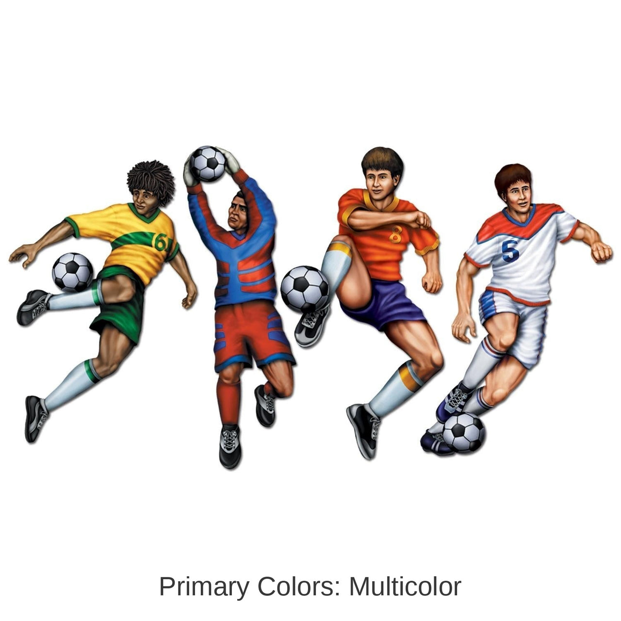 48 Pack Bulk Soccer Party Cutouts