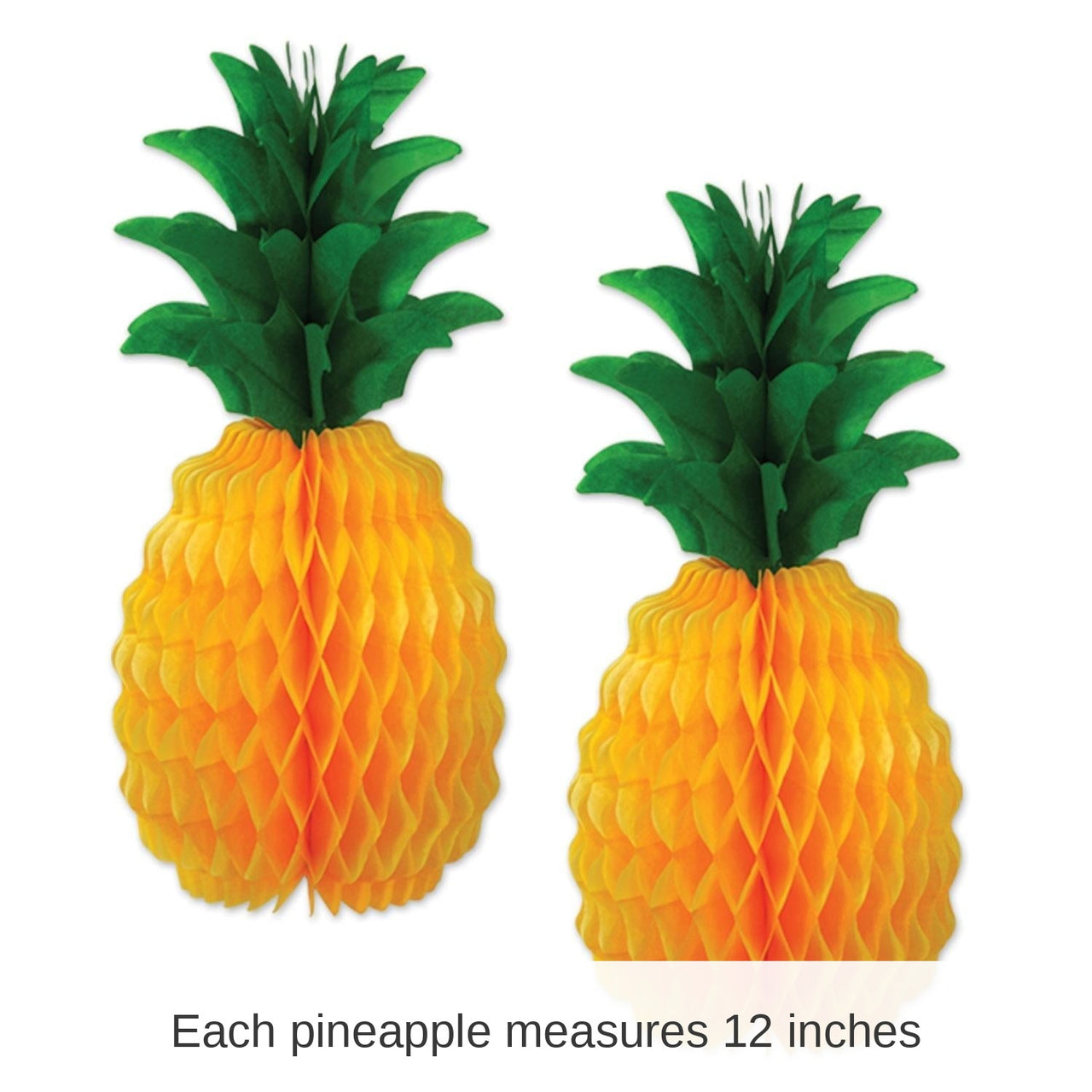 24 Pack Bulk Luau Party Packaged Tissue Pineapples