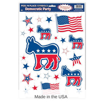 300 Piece Bulk Democratic Peel 'N Place Clings