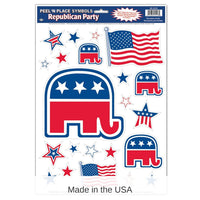 264 Piece Bulk Republican Peel 'N Place Clings