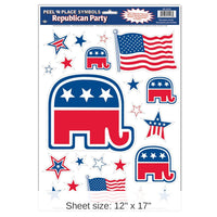 264 Piece Bulk Republican Peel 'N Place Clings