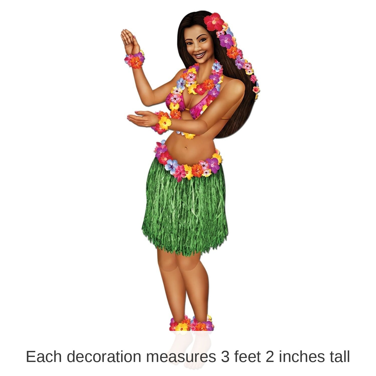 12 Pack Bulk Luau Party Jointed Hula Girl