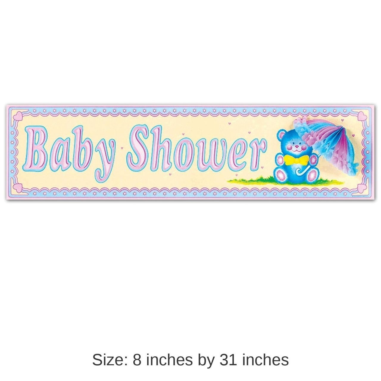 12 Pack Bulk Baby Shower Sign with Tissue Parasol