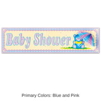 12 Pack Bulk Baby Shower Sign with Tissue Parasol
