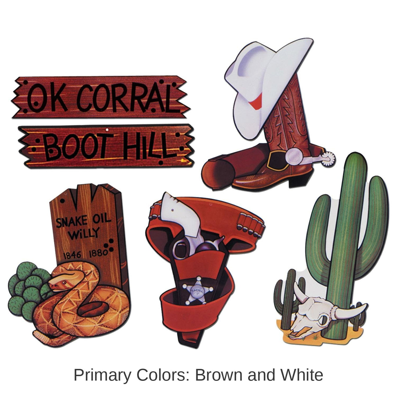 72 Pack Bulk Western Party Cutouts