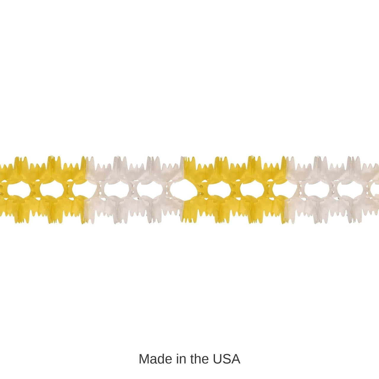 12 Pack Bulk Party Pageant Garland - canary/white