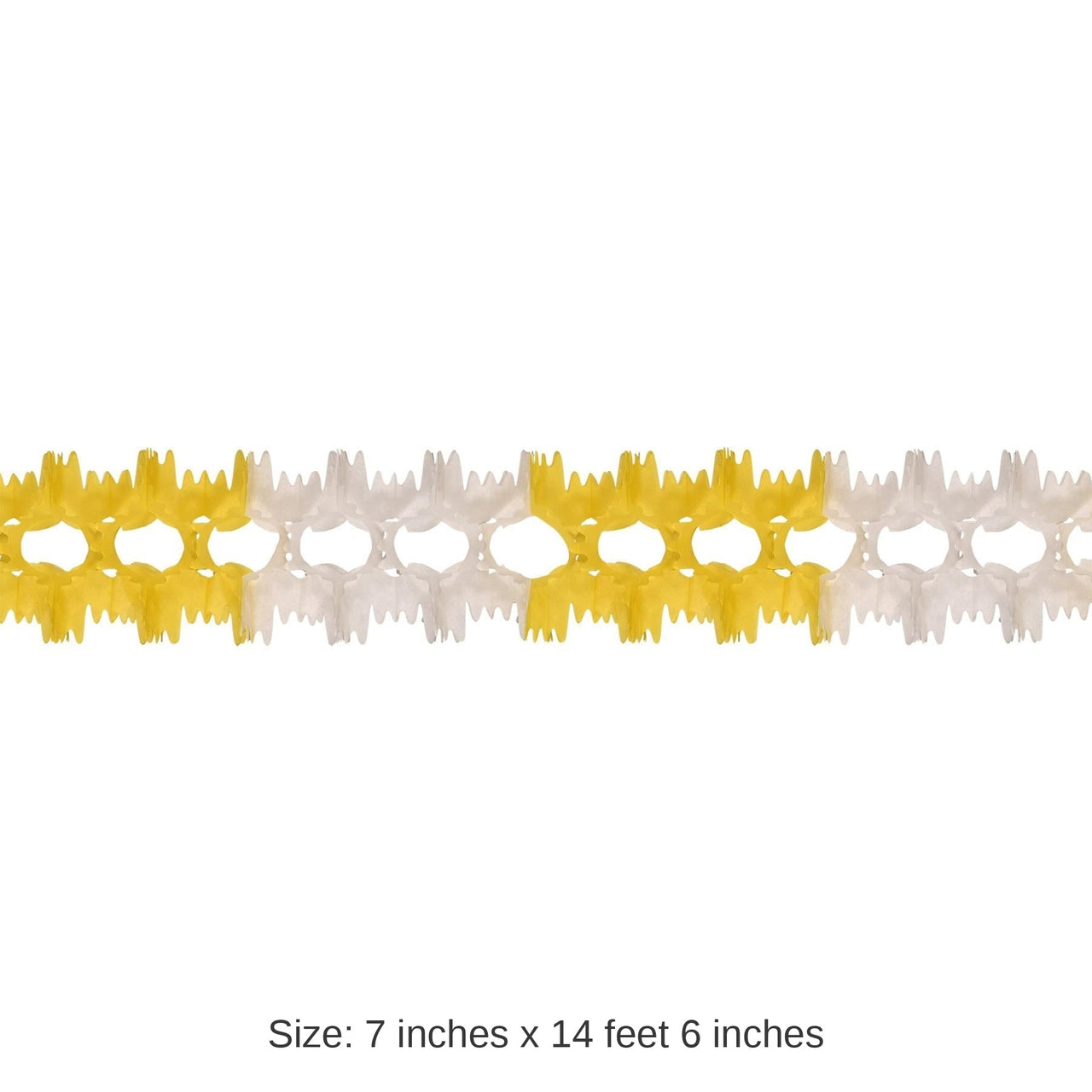 12 Pack Bulk Party Pageant Garland - canary/white