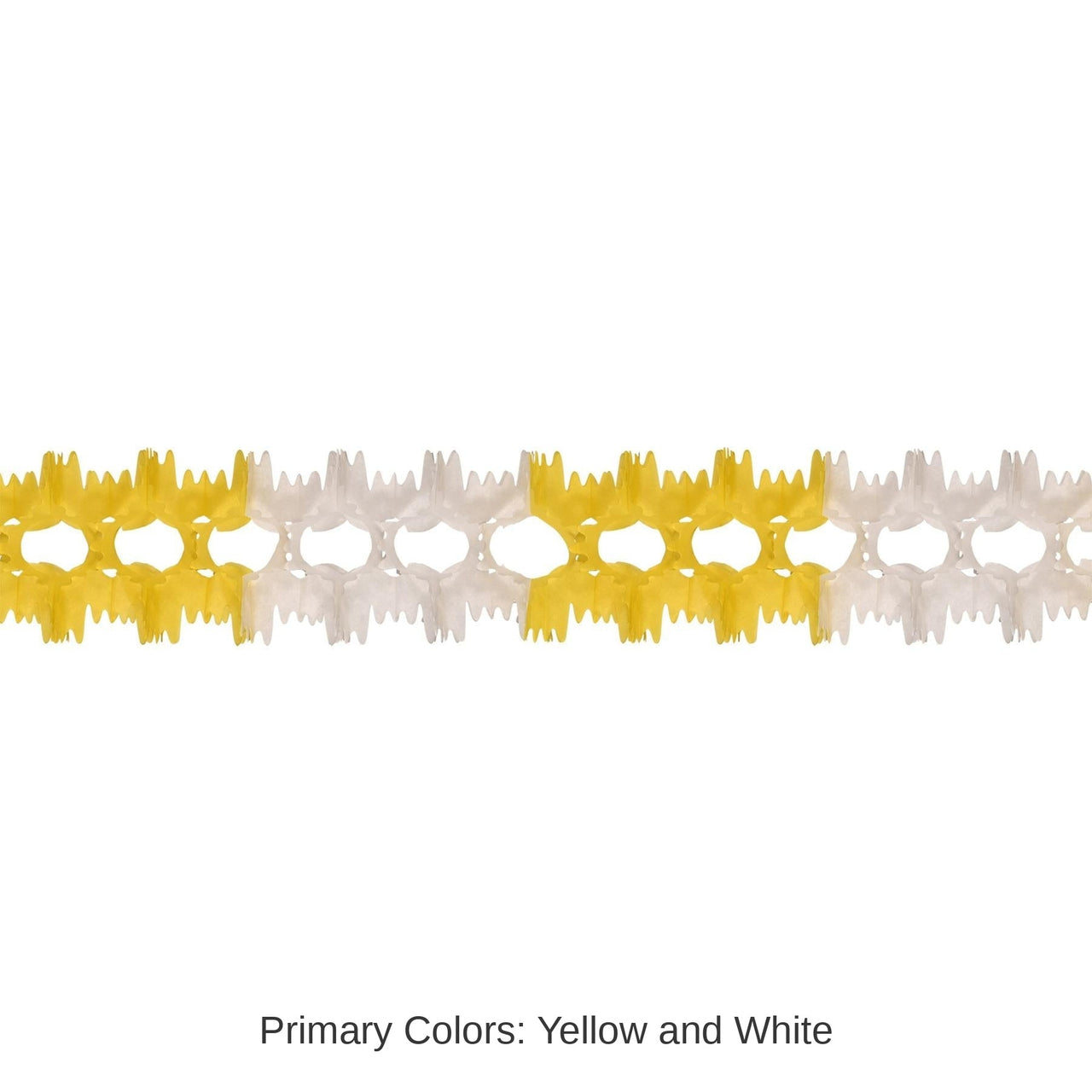 12 Pack Bulk Party Pageant Garland - canary/white