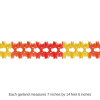 12 Pack Bulk Thanksgiving Pageant Garland - golden-yellow - orange - red