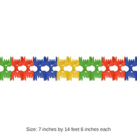 12 Pack Bulk Party Pageant Garland - green - red - blue - canary