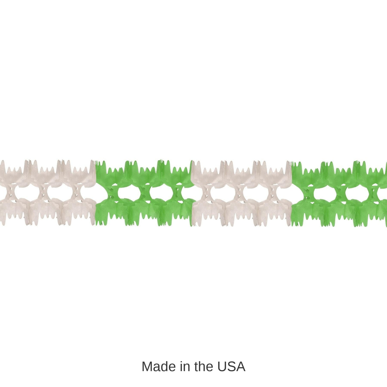 12 Pack Bulk St. Patrick's Day Pageant Garland - green/white