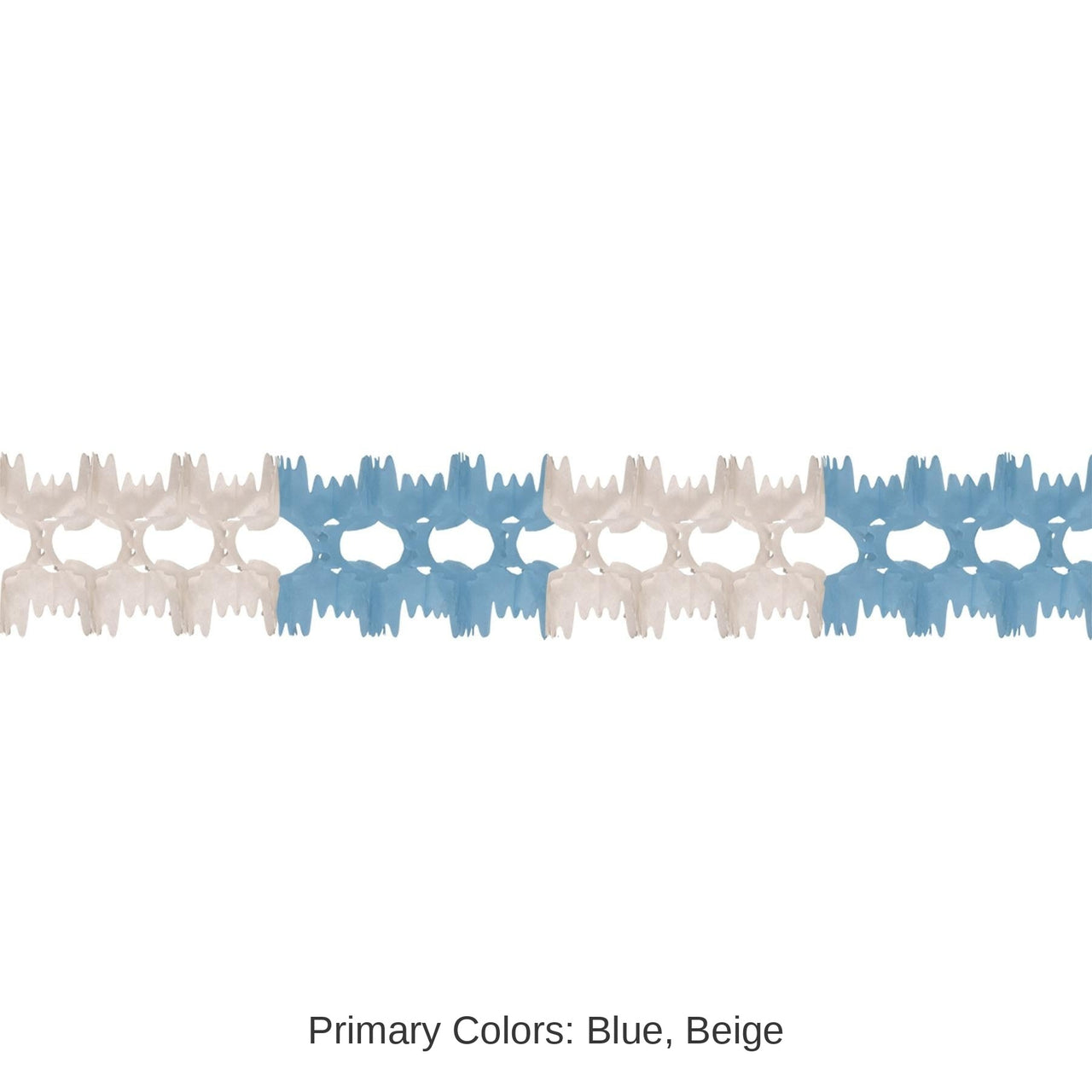 12 Pack Bulk Party Pageant Garland - Light blue/white