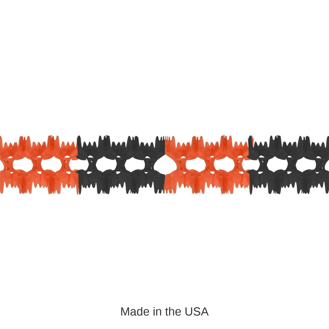 12 Pack Bulk Halloween Pageant Garland - orange/black