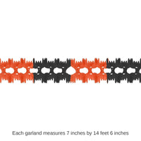 12 Pack Bulk Halloween Pageant Garland - orange/black