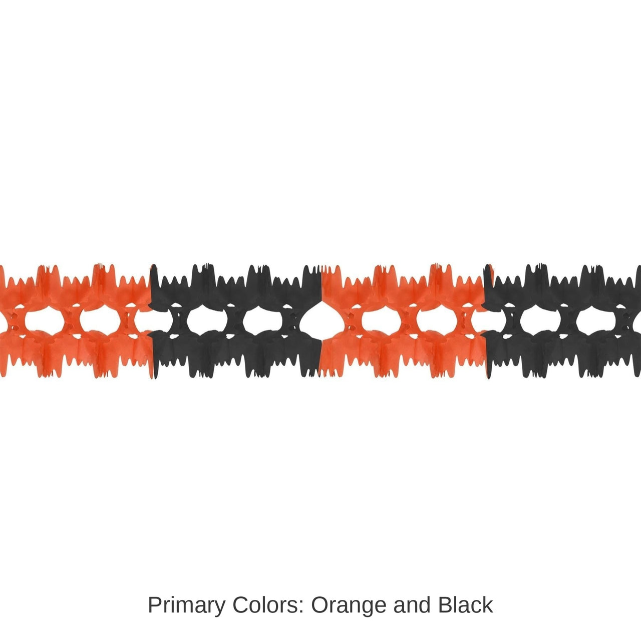 12 Pack Bulk Halloween Pageant Garland - orange/black