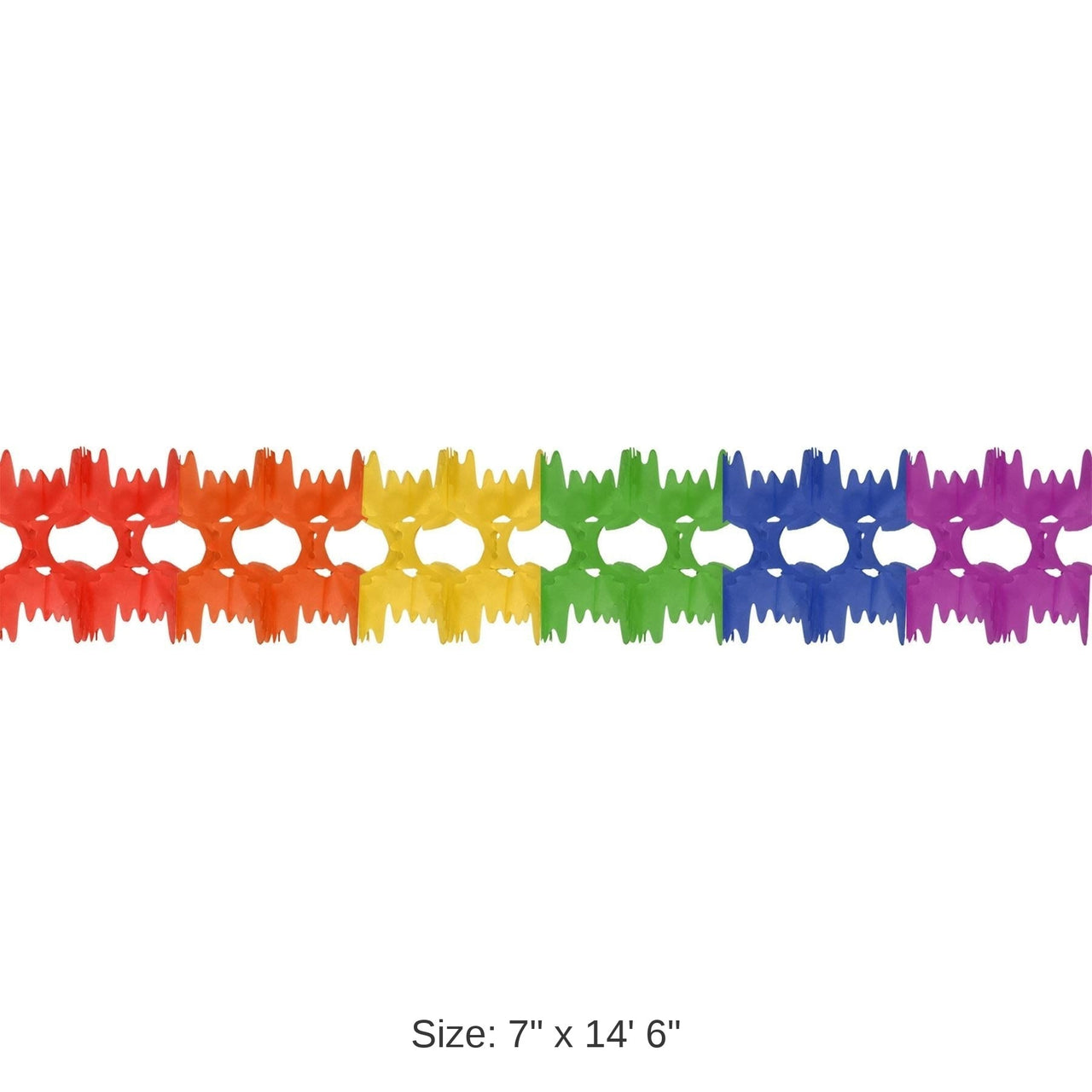 12 Pack Bulk Party Pageant Garland - rainbow
