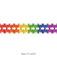 12 Pack Bulk Party Pageant Garland - rainbow