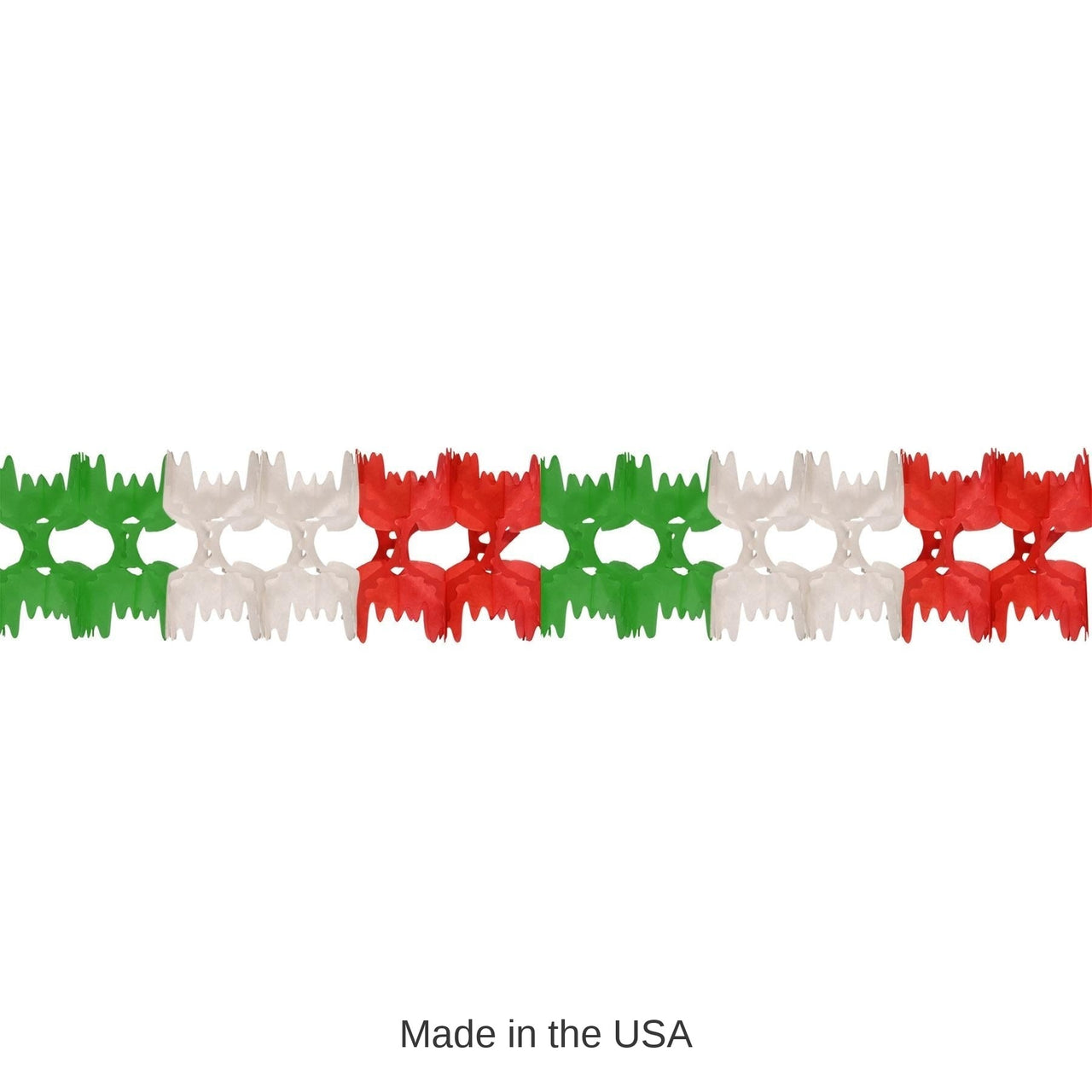 12 Pack Bulk Fiesta Pageant Garland - red - white - green