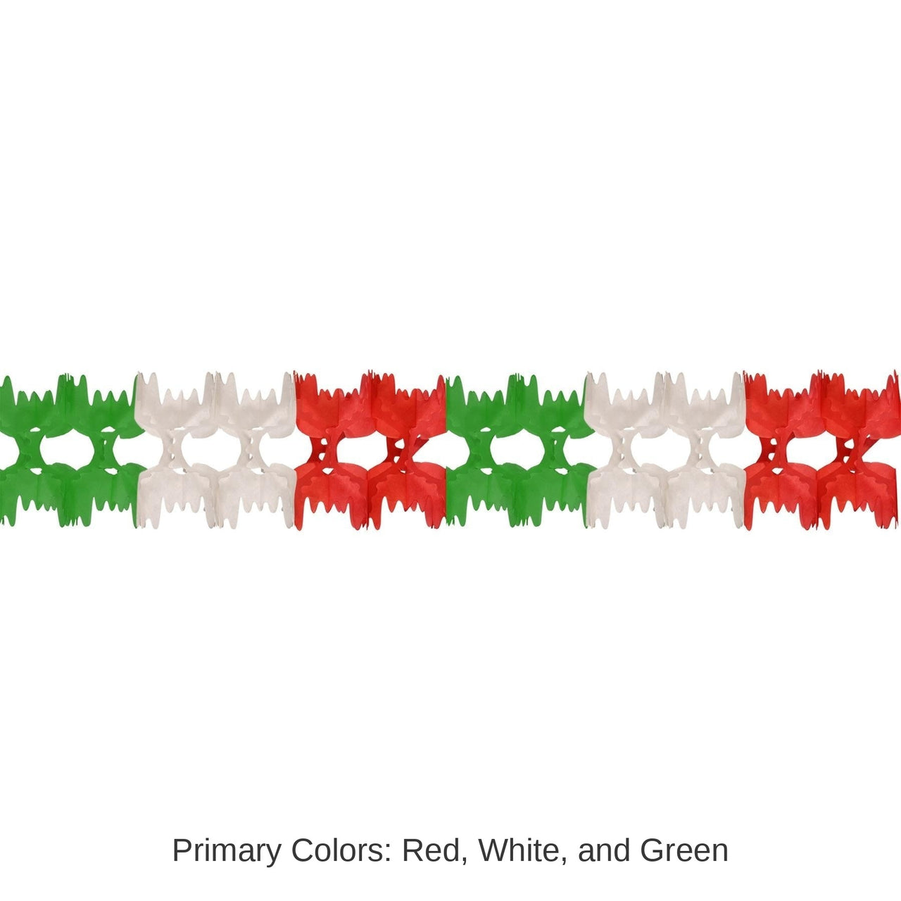 12 Pack Bulk Fiesta Pageant Garland - red - white - green
