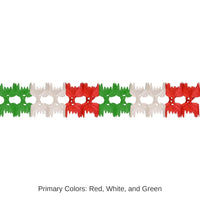 12 Pack Bulk Fiesta Pageant Garland - red - white - green