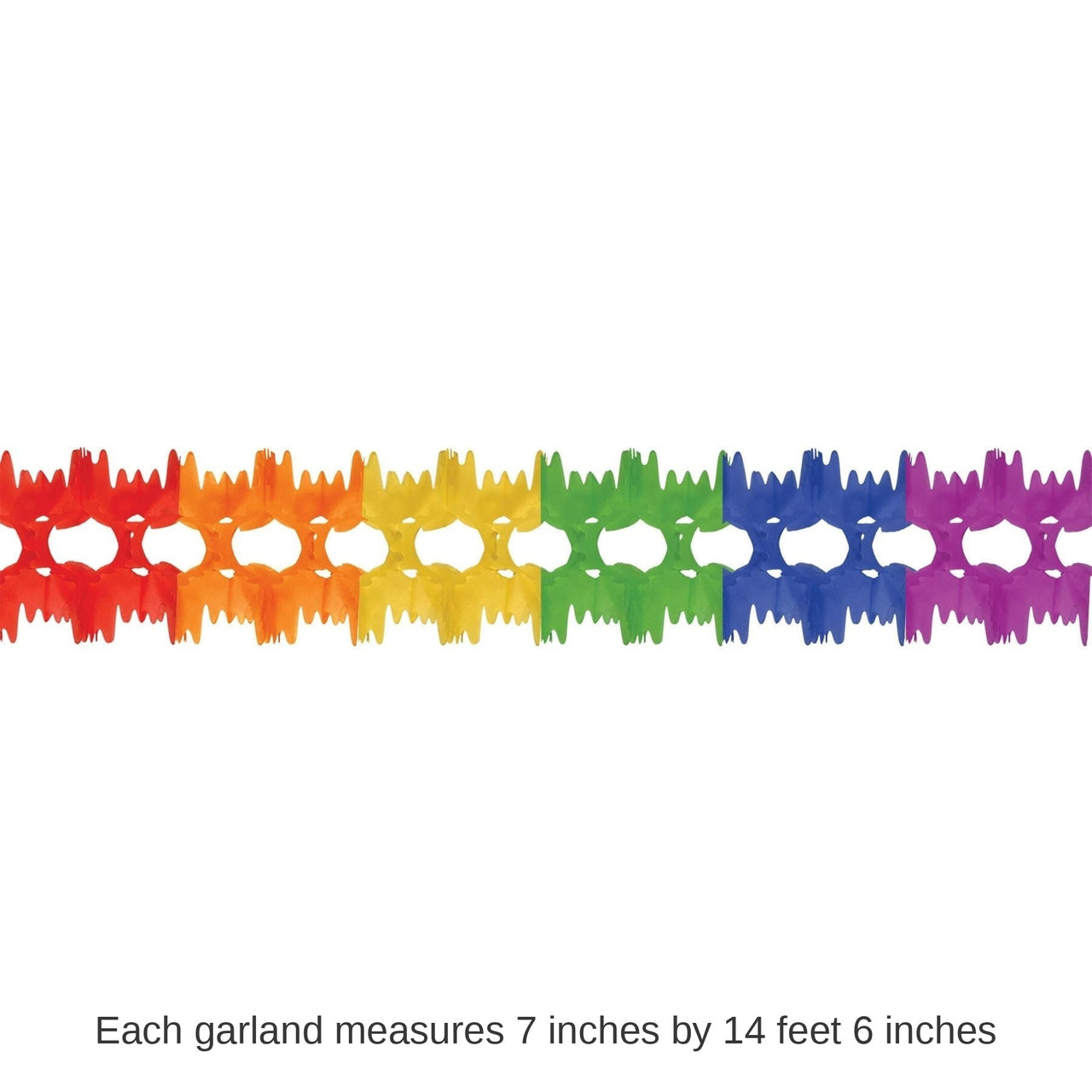 12 Pack Bulk Packaged Party Pageant Garland - rainbow