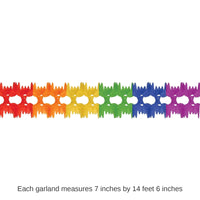 12 Pack Bulk Packaged Party Pageant Garland - rainbow