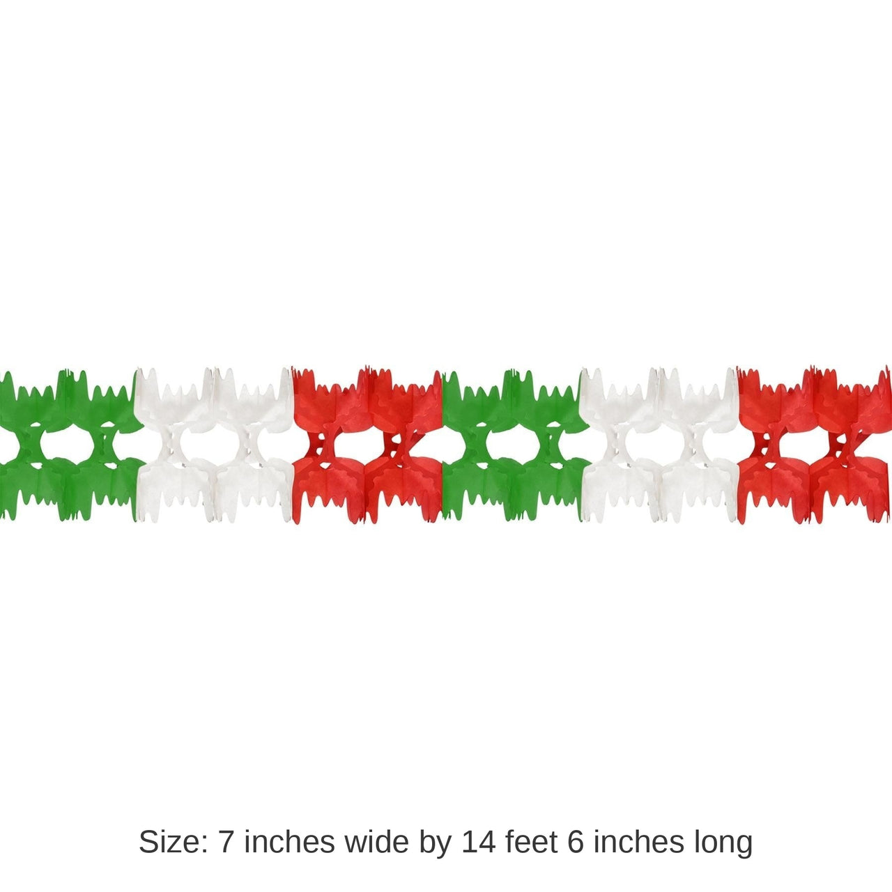12 Pack Bulk Fiesta Packaged Pageant Garland - red - white - green
