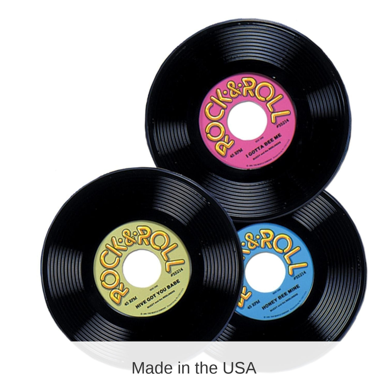 36 Piece Bulk Plastic Record Decorations