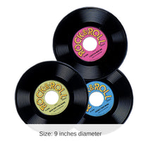 36 Piece Bulk Plastic Record Decorations