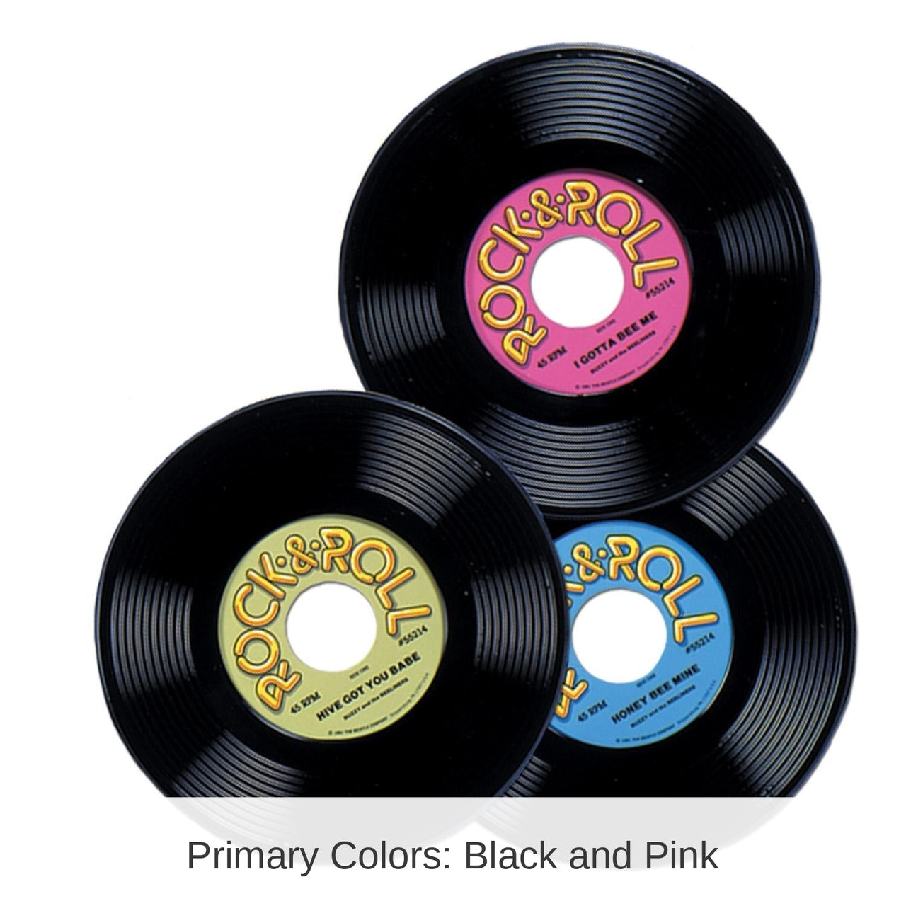 36 Piece Bulk Plastic Record Decorations